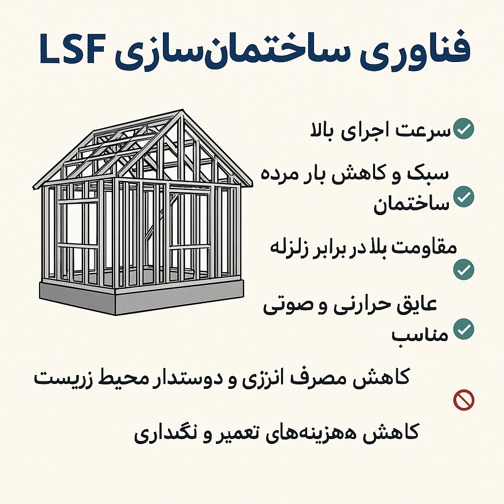 فناوری ساختمان‌سازی LSF:مزایا، معایب و کاربردها